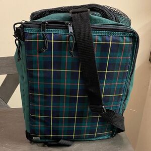 American Studio Plaid Green Vintage Picnic insulated Bag